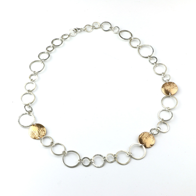 Riverbed Skipping Stones necklace by Kimberly Paige