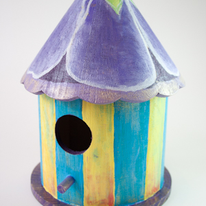 Painted birdhouse by Diane Arbes
